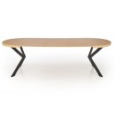 Стол обеденный HALMAR PERONI дуб золотой/черный 100-250/100